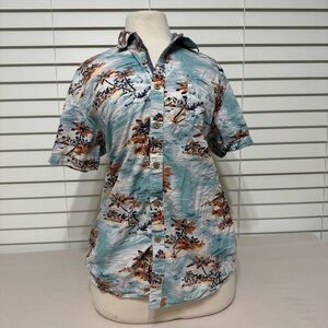 Tropical Breeze Men's Casual Button Down Shirt